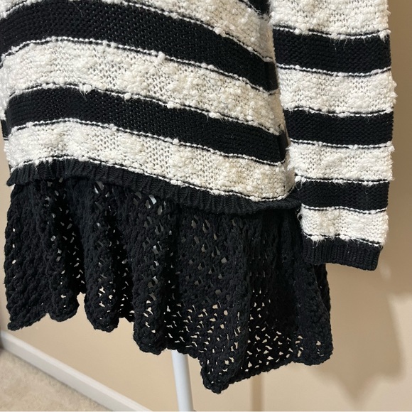 Anthropologie Knitted & Knotted Striped Peplum Hem Sweater - Picture 6 of 16